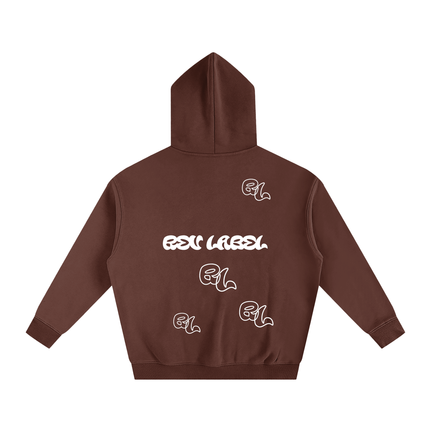 REV Essential All Over Logo Hoodie Brown