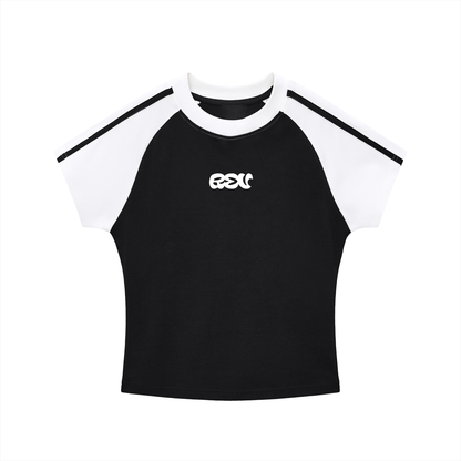 Rev Essential Baby Tee Blk/Wht