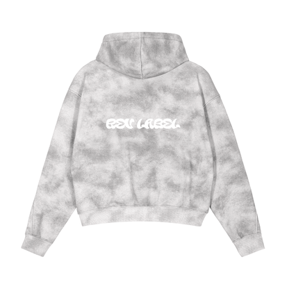 REV Essential Washed Zip-Up Hoodie White