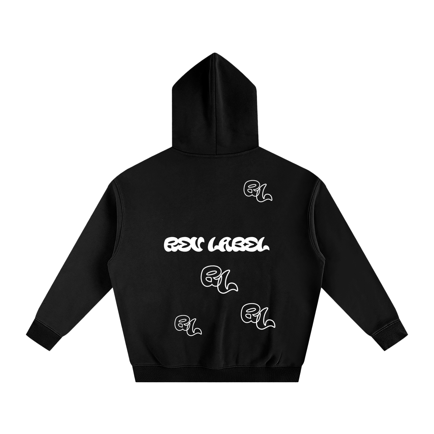 REV Essential All-Over Logo Hoodie Black