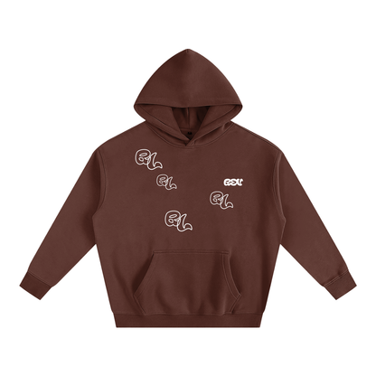 REV Essential All Over Logo Hoodie Brown