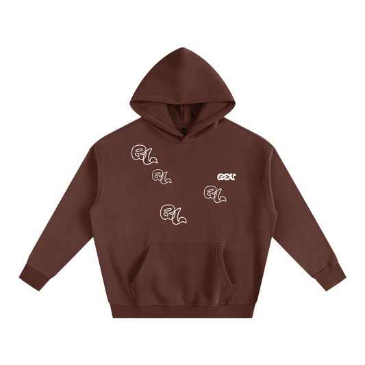 REV Essential All Over Logo Hoodie Brown